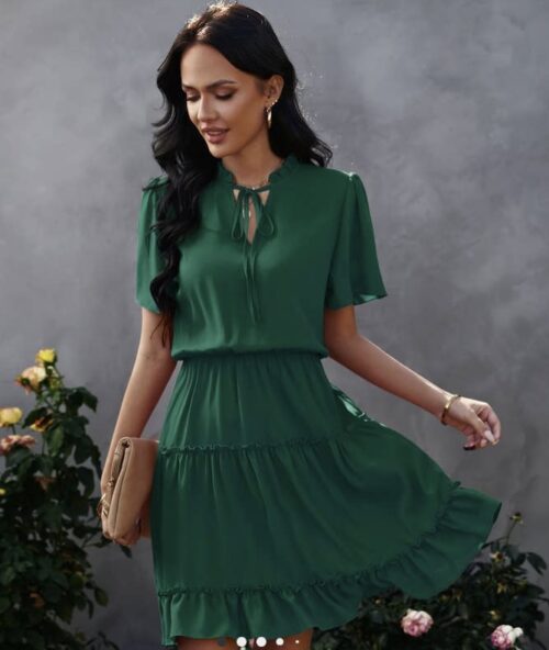 Happy in Paris ruffle dress