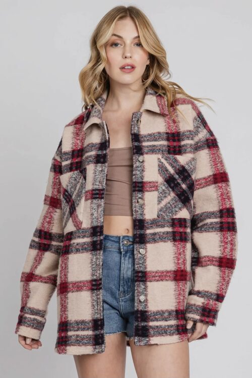 In the thick of it plaid jacket